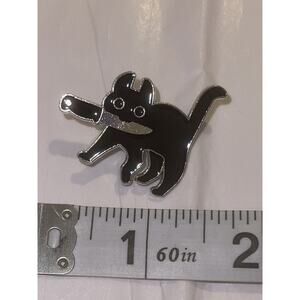Cat With Knife Pin Brooch
